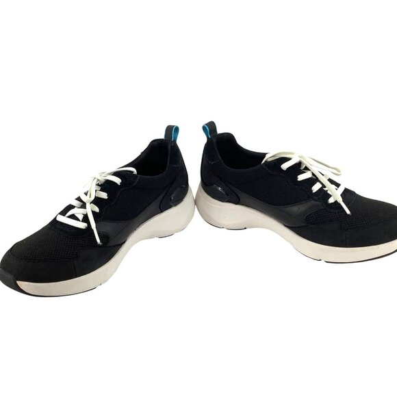 Clarks Wavewalk Womens Athletic Sneakers Black & White Size 7.5 - Picture 6 of 9